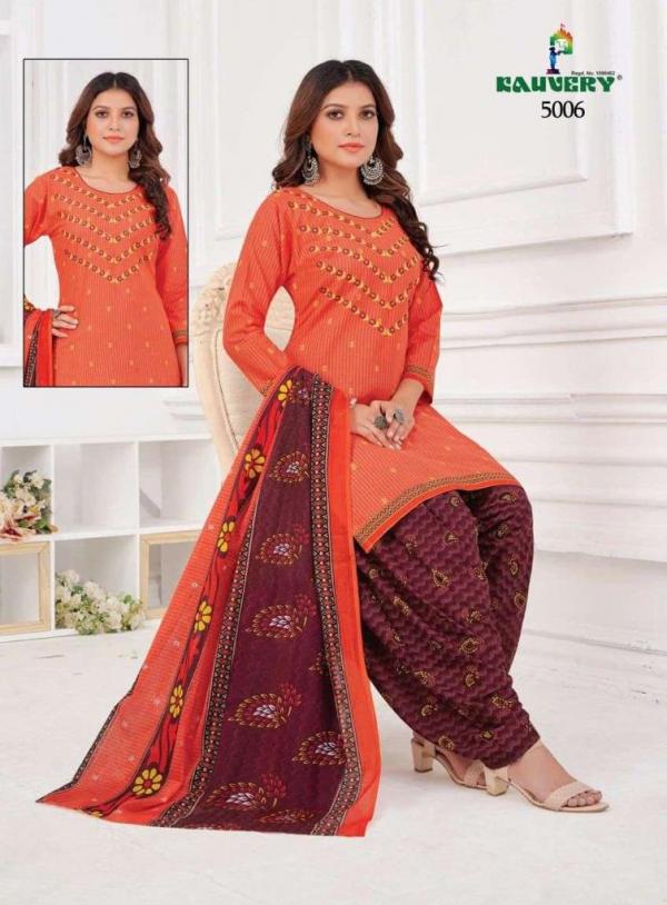 Kauvery Nyraa Vol-5 Cotton Readymade Embroidery Work Suit